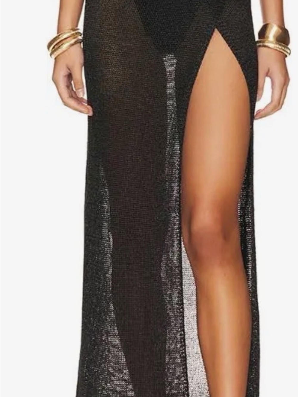superdown keva wrap maxi skirt